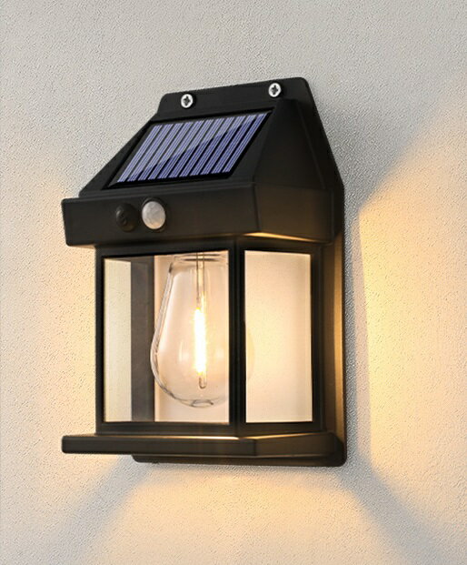 暖色 人感センサーライト ソーラーライト 電球デザイン 街灯 人感 照明 屋外 防水 自動点灯 簡単設置 dar-dklight