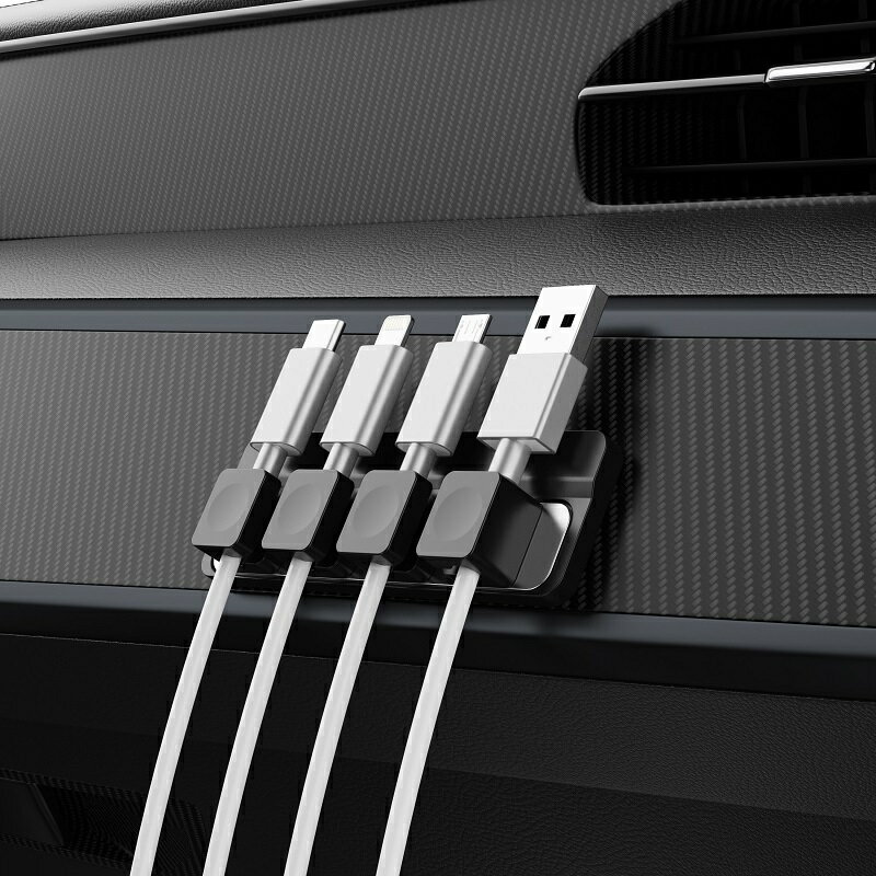 ケーブルホルダー マグネット式 すっきり クリップ コード 収納用 ドロップ スマホ...