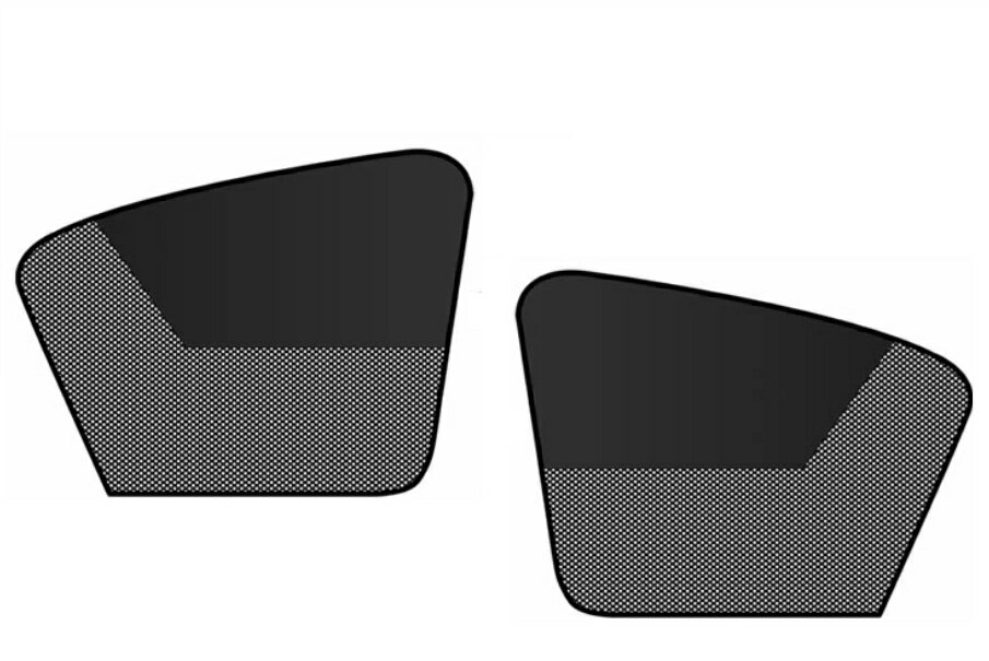 Rakuten - 網戸 自動車 車ドア 窓用 左右セット 簡単装着 磁石付き 貼るだけ 簡易 防虫 ネット 虫対策 遮光 前席 日よけ UVカット tec-frnshade