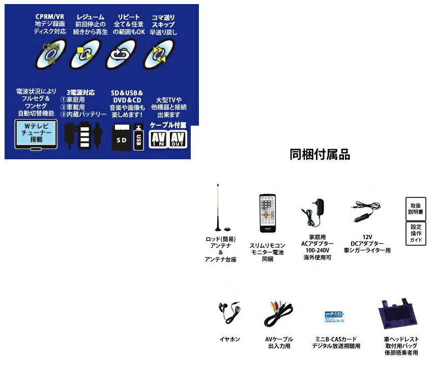 【訳あり:箱いたみ】arwin 14インチ液晶 フルセグテレビ 地デジチューナー搭載 ポ...