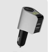 シガーソケット USB 増設 小型 電圧計 測定 表示 スマホ iphone タブレット 急速 3口　充電 3.1A 分配器　車　TEC-PA…