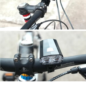 自転車 ライト サイクル　ホワイト LED 防水 USB充電式 持ち運び 工具不要 簡単 人気 簡単着脱【メール便発送・代引不可】