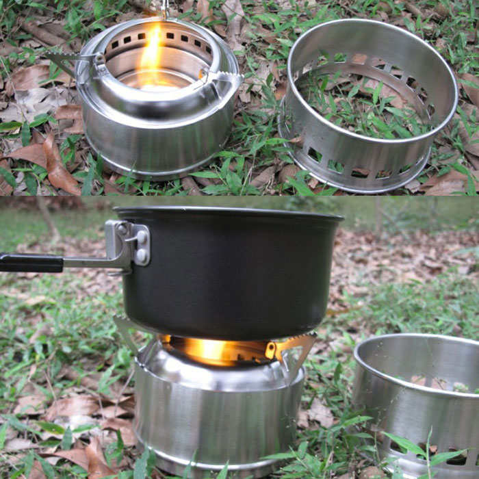薪ストーブ ウッド ストーブ　2次燃焼　コンロ　ソロキャンプ　はんごう 軽量 コンパクト クッキング ピクニック 簡易コンロ　TEC-MC-JD-AD通販格安セール情報　楽天　通販