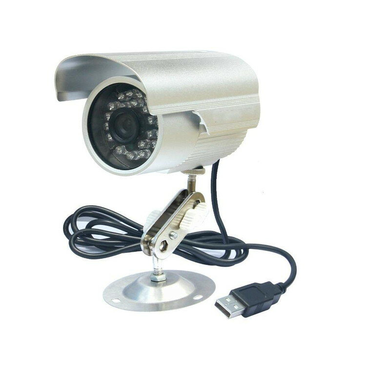 防滴デザイン USBカメラ　赤外線暗視防犯カメラ　USB電源