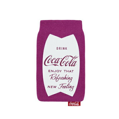 【送料無料・一部地域除く】Coca-Cola コカコーラ 汎用　iphone　スマホ　デジカメ収納　コットン素材の伸縮ケース　TLF-CCUC-RFR-PPL Refreshing Purple　2個セット