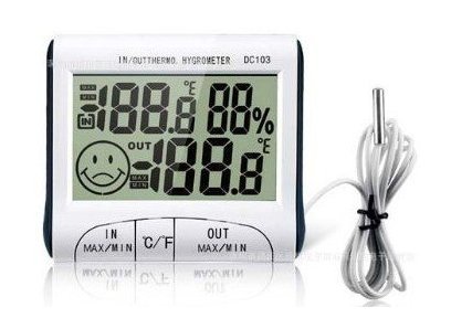 【メール便発送・送料無料】これひとつで 室内 室外 の 気温 湿度 が測れる!! 多機能 デジタル 温度計 湿度計 TEC-DO2WD