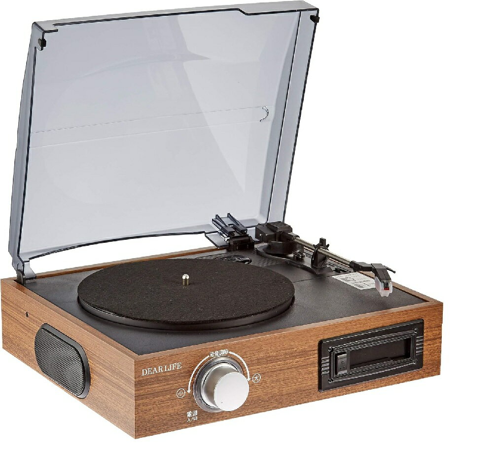 PIF マルチレコードプレーヤー 再生専用・簡単レコード/カセットプレーヤー DEAR LIFE TC-610 TC-610