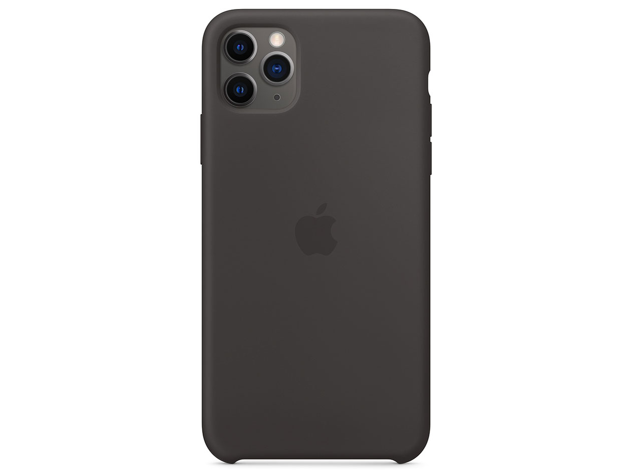 【中古】【未開封・未使用・箱破損あり】Apple【純正】 シリコーンケース MX002FE/A [ブラック] for iPhone 11 Pro Max