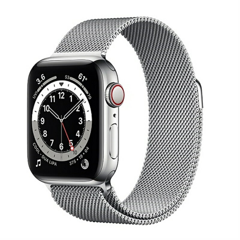 【中古】【箱破損】【未開封・未使用】Apple Watch Series 6 GPS+Cellularモデル 40mm M06U3J/A [シルバーミラネーゼループ](7日間保証）