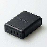 対応機種：USB Power Delivery 3.0（30W）の規格内で充電が可能な端末　またはUSB Type-Aポートから合計最大5V/6A（各ポート最大2.4A）までの出力で充電可能な機器とその組み合わせ コネクター形状(電源出力側)：USB Type-C（USB-C）メス×1　USB Aメス×4 定格入力電圧：AC100-240V 50/60Hz 定格出力電力：合計60W（USB Type-C（USB-C）：30W + USB A：合計30W） 定格出力電圧：USB Type-C（USB-C） ： 5V/9V/12V/15V/20V　USB A ： 5V 定格出力電流：USB Type-C（USB-C）： 3A（5V時）/3A（9V時）/2.5A（12V時）/2A（15V時）/1.5A（20V時）　USB A ： 合計最大6A（1ポートあたり最大2.4A） 外形寸法：約 幅78×厚み106×高さ33(mm) 重量：約253g（本体のみ） カラー：ブラック 電気用品安全法：◇PSE 特定電気用品 使用可能地域：日本 保証期間：1年間 その他：USB Power Delivery 3.0規格準拠品　耐トラッキングスリーブ付きACケーブル　USB Type-Aポートはおまかせ充電対応　滑り止め付き