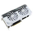 グラフィックボード ASUS DUAL-RTX4070S-O12G-WHITE NVIDIA GeForce RTX 4070 SUPER PCI Express 4.0 モニタ端子 HDMI2.1a x1 DisplayPort1.4a x3 メモリ GDDR6X 12GB