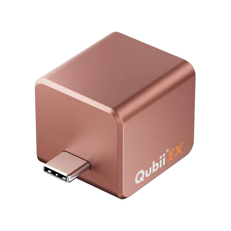 Qubii EX 256GB Type-C接続 PD60W 高速充電 自動バックアップ ローズゴールド MKPQE-RG-256