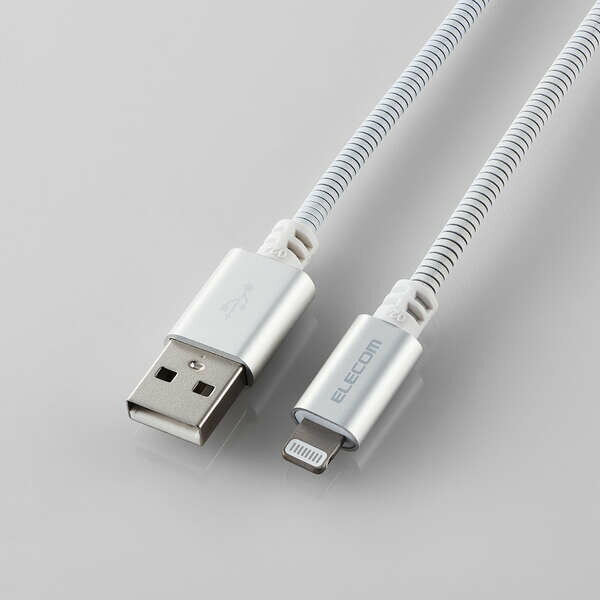 ELECOM ペットが噛んでも断線しにくいケーブル USB-A - Lightning MFi正規認証品 [PET-ALMT15WH]
