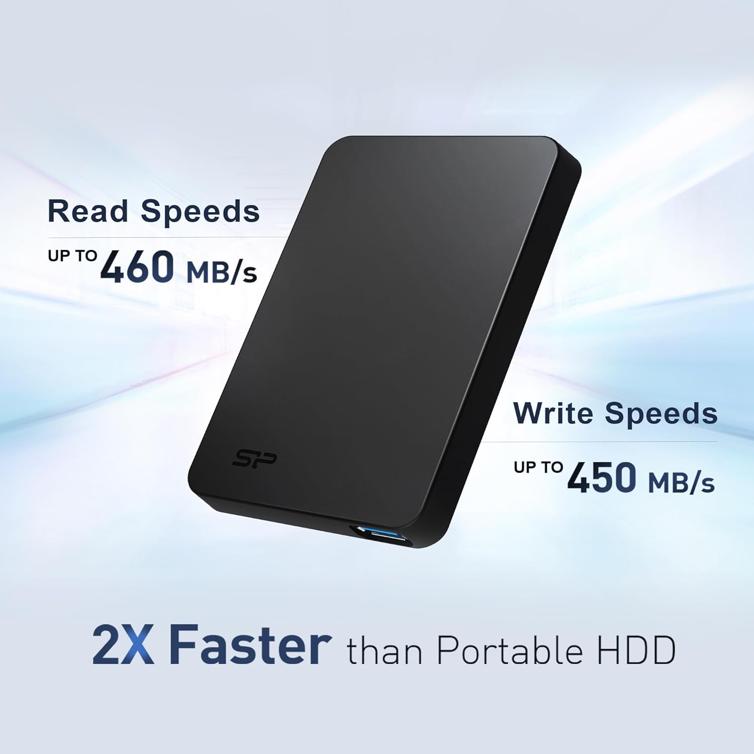 Silicon Power 外付けSSD 2TB USB 3.2 Gen 1 Type-A メーカー3年限定保証 Type-A to USB Type-C コネクター付属[SP020TBPSDS05SAKTC] - Image 2