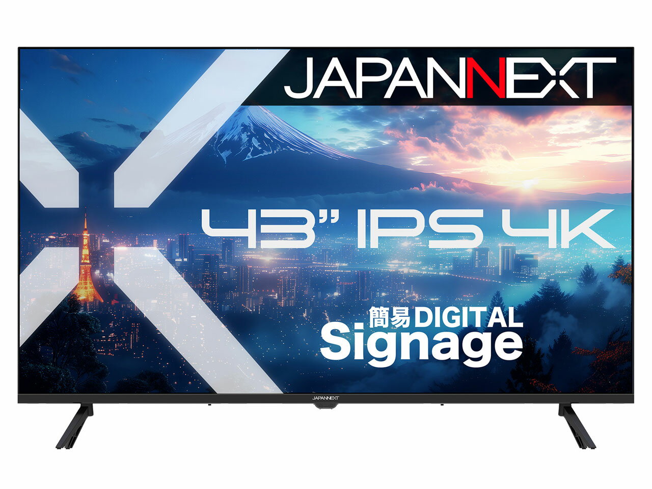 【2年保証モデル】JAPANNEXT 43インチ IPSパネル搭載 4K(3840x2160)解像度 USBメモリ再生対応 大型液晶モニター JN-IPS43U-M