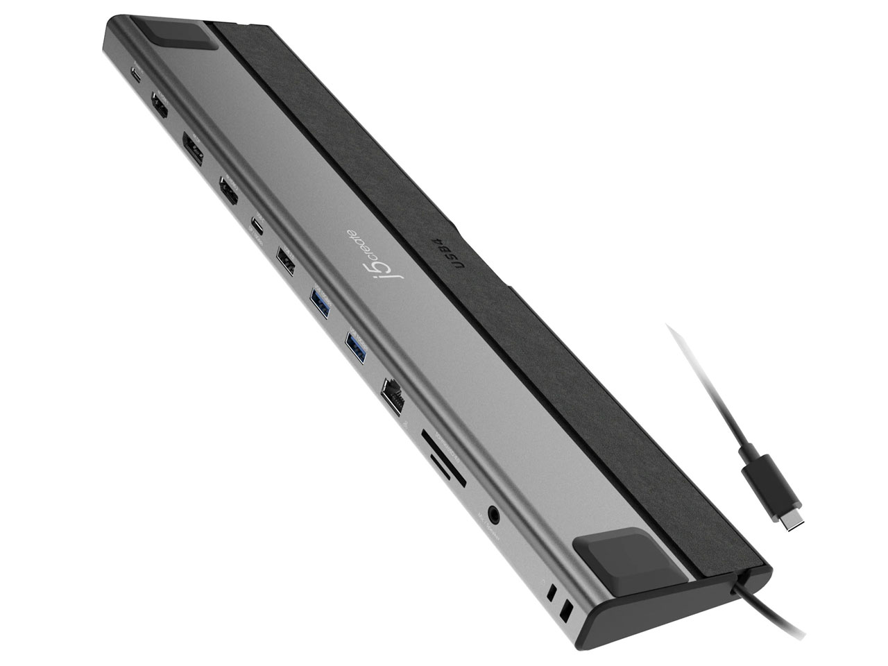 乐天商城 - j5 create USB4 Triple Display 12in1ドッキングステーション（Thunderbolt3/4対応）JCD554 [スペースグレイ]