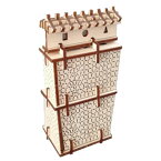 3Dパズル明石城（巽櫓用城壁）：キット品（ピース平板）：シナ合板　組木造形「カチッとクロス」　送料無料