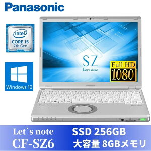 š Panasonic åĥΡCF-SZ6  Windows10 Core i5-7300U 8GB SSD256GB 12.1 WUXGA(1920x1200) Web ̵LAN Bluetooth ǿWPS Officeդ