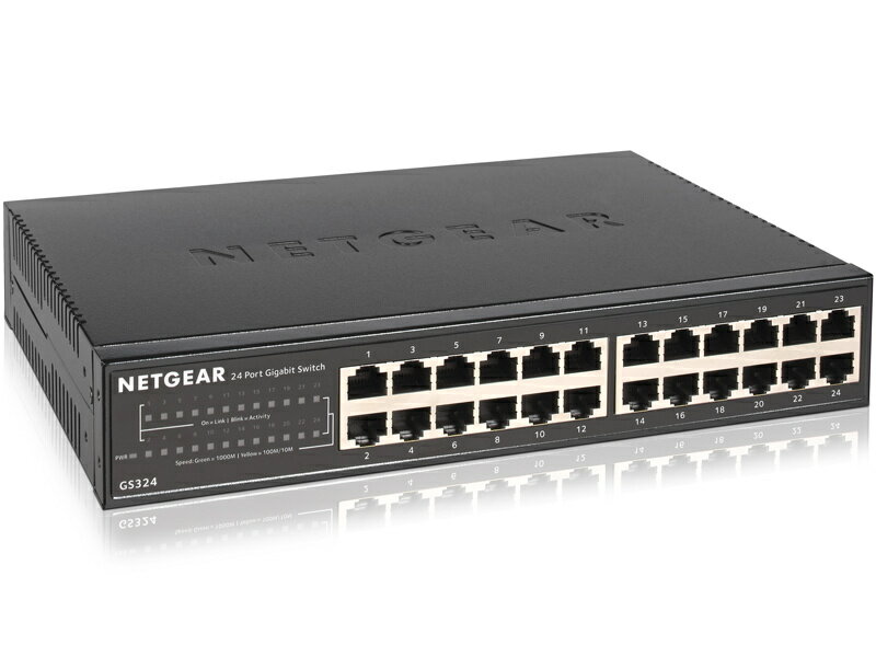 【送料無料】NETGEAR GS324-200JPS SOHO/ 家庭向けギガビット24ポート アンマネージスイッチ【在庫目安:僅少】| パソコン周辺機器 スイッチングハブ L2スイッチ レイヤー2スイッチ スイッチ ハブ L2 ネットワーク PC パソコン