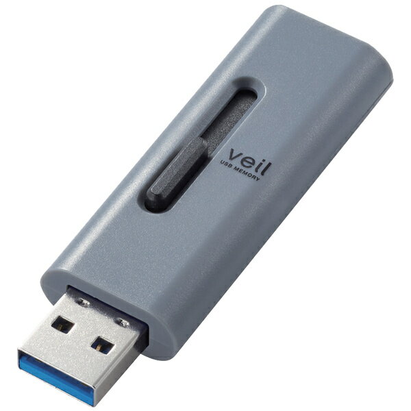 【送料無料】ELECOM MF-SLU3128GGY USBメモリー/ USB3.2(Gen1)対応/ スライド式/ 128GB/ グレー【在庫目安:お取り寄せ】