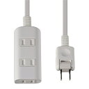 ELPA WBT-N3020B(W) 扉付タップラン 3個口 2m ホワイト【在庫目安:お取り寄せ】