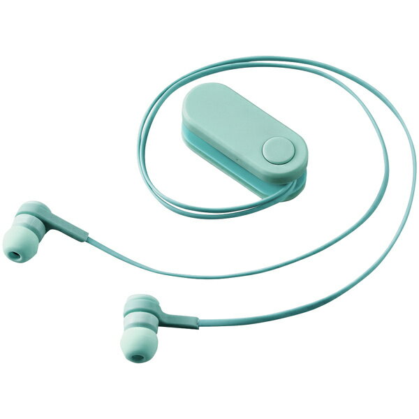 【送料無料】ELECOM LBT-HPC17BU ワイヤレスイヤホン/ Bluetooth/ bund/ 巻き取りタイプ/ クリップ付き/ サックスブルー【在庫目安:お取り寄せ】