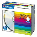 Verbatim DHR47J10V1 DVD-R 4.7GB PCデータ用 16倍速対応 10枚スリムケース入り シルバーディスク【在庫目安:お取り寄せ】