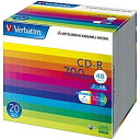 Verbatim SR80SP20V1 CD-R 700MB PCデータ用 48倍速対応 20枚スリムケース入り ワイド印刷可能