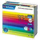 Verbatim DHR85HP10V1 DVD-R DL 8.5GB PCデータ用 8倍速対応 10枚スリムケース入り ワイド印刷可能【在庫目安:僅少】