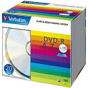 Verbatim DHR47J20V1 DVD-R 4.7GB PCデータ用 16倍速対応 20枚スリムケース入り シルバーディスク【在庫目安:お取り寄せ】(2)