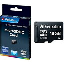 Verbatim MHCN16GJVZ1 microSDHCカード 16GB Class10 (SDアダプター無し)【在庫目安:お取り寄せ】