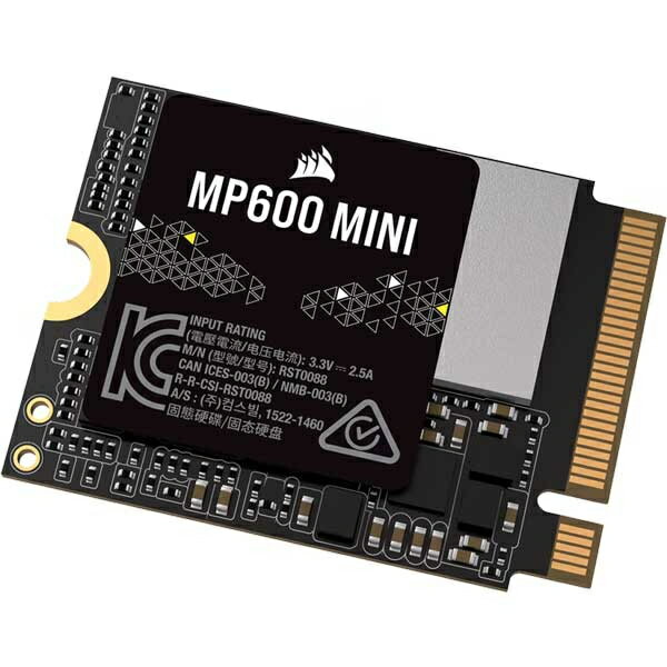 【送料無料】コルセア(メモリ) CSSD-F2000GBMP600MNR2 MP600 MINI 2TB Gen4 PCIe x4 NVMe M.2 2230 SSD ; 7000MB/ s /6200MB/ s; 1200TBW; TLC【在庫目安:お取り寄せ】