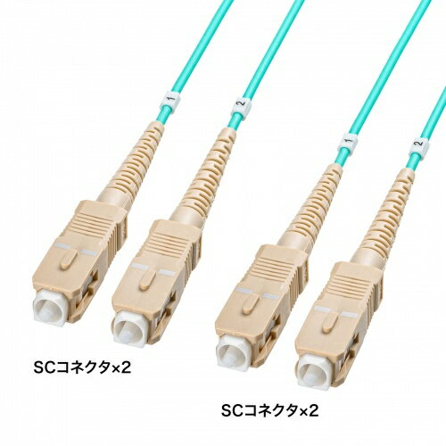 【送料無料】サンワサプライ HKB-CSOM3SCSC-150 コード集合型光ファイバケーブル（マルチ50μmOM3、両端SC×2、150m）【在庫目安:お取り寄せ】
