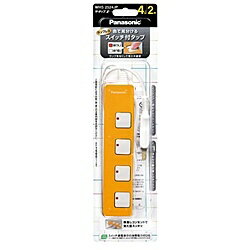 Panasonic WHS2524JP ザ・タップZ（4コ口）（2m）（オレンジ）【在庫目安:お取り寄せ】| 電源タップ サーバー用電源タップ サーバー 電源コード タップ 電源 コンセント コード