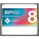 【送料無料】シリコンパワー SP008GBCFC200V10 コンパクトフラッシュカード 200倍速 8GB 　5年保証【在庫目安:お取り寄せ】