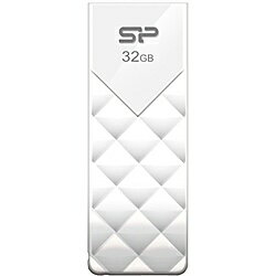 シリコンパワー SP032GBUF2U03V1W USB2.0フラッシュメモリ Ultima U03 32GB スノーホワイト スライド式 　5年保証【在庫目安:お取り寄せ】| パソコン周辺機器