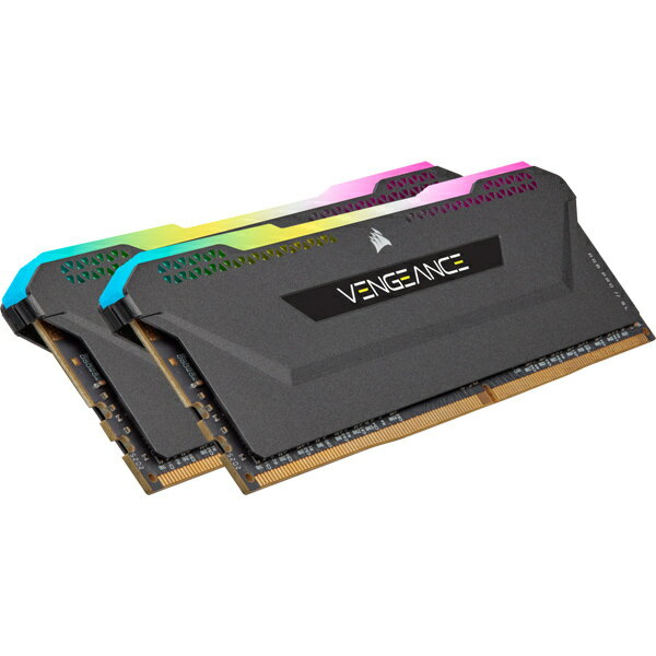 【送料無料】コルセア(メモリ) CMH32GX4M2Z3200C16 DDR4 3200MHz 16GBx2 DIMM 16-20-20-38 XMP 2.0 VENGEANCE RGB PRO SL Black for AMD Ryzen【在庫目安:お取り寄せ】