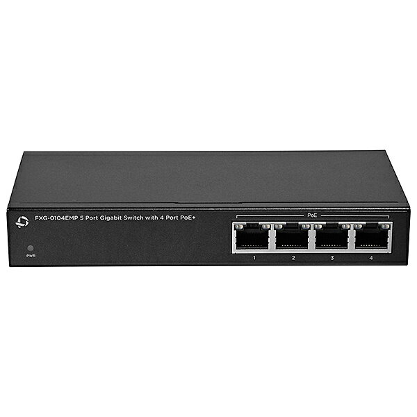 【送料無料】PLANEX FXG-0104EMP PoE対応 5ポート ギガビットスイッチングハブ 4ポートPoE給電対応 10/ 100/ 1000Mbps【在庫目安:お取り寄せ】