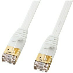 【送料無料】サンワサプライ KB-FLU7-15W CAT7ウルトラフラットLANケーブル（15m・ホワイト）【在庫目安:お取り寄せ】| パソコン周辺機器 ケーブル フラットケーブル フラット ストレート