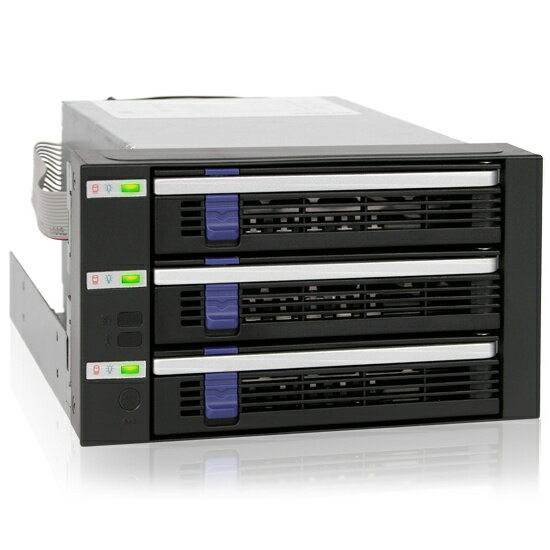 【送料無料】ICY DOCK MB153SP-B ICYDOCK　5インチベイ2段に3.5インチHDDx3台搭載可能SATAモジュールラック スリムモデル【在庫目安:お取り寄せ】