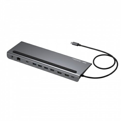 【送料無料】サンワサプライ USB-CVDK14 USB Type-Cドッキングステーション（4K対応・HDMI×2画面出力）【在庫目安:お取り寄せ】| パソコン周辺機器 ポートリプリケーター ポートリプリケータ PC パソコン