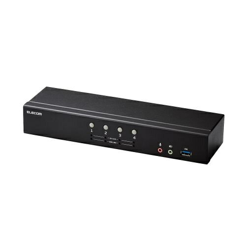 ̵ELECOM KVM-NDUS4 ѥش(KVM)/ DisplayPort/ 4ݡȡں߸ܰ:󤻡