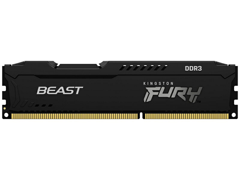 4GB DDR3 1866MHz CL10 DIMM FURY Beast Black 主に自作ユーザーをターゲットにしたオーバークロックメモリになります。PCによってはBIOS等の設定を変更する必要がございます。