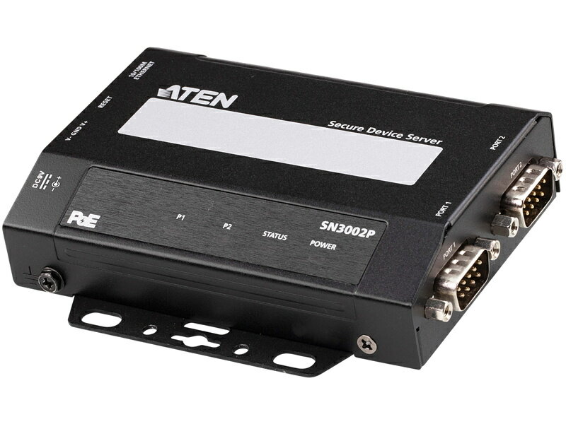 【送料無料】ATEN SN3002P 2ポート シリアルデバイスサーバー（PoE対応）【在庫目安:お取り寄せ】
