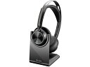 【送料無料】HP 9T9J5AA#AC3 Poly Voyager Focus 2 USB-Cドングル付 +USB-A 変換アダプタ付 充電スタンド付 両耳 ワイヤレスモデル ノイズキャンセリングマイク搭載【在庫目安:お取り寄せ】