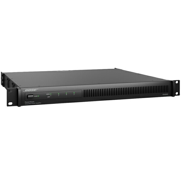 DSP内蔵パワーアンプ　PowerShare PS404D　4ch合計400W　Dante対応チャンネル毎に出力を振り分けられるパワーシェア搭載　4ch合計で出力400W　チャンネル毎にLo/Hi切替可　Dante搭載詳細スペック電気用品安全法(本体)適合電気用品安全法(付属品等)非対象電気用品安全法(備考)電源コードは非汎用品