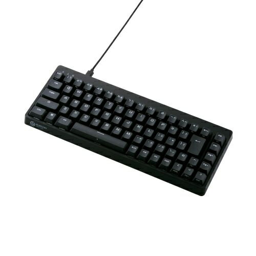 【送料無料】ELECOM TK-VK200SBK ゲーミングキーボード/ V custom/ 有線/ 着脱式/ メカニカル/ ネオクラッチキーキャップ/ テンキーレス/ 65％サイズ/ スピードリニア(銀軸)/ ブラック【在庫目安:僅少】