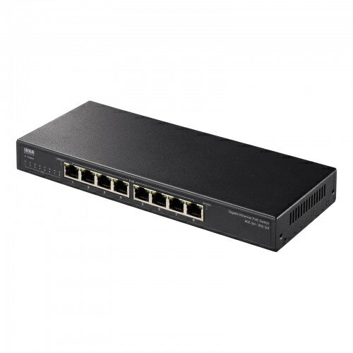 【送料無料】サンワサプライ LAN-GIGAPOE82 ギガビット対応PoEスイッチングハブ（8ポート）【在庫目安:お取り寄せ】| パソコン周辺機器