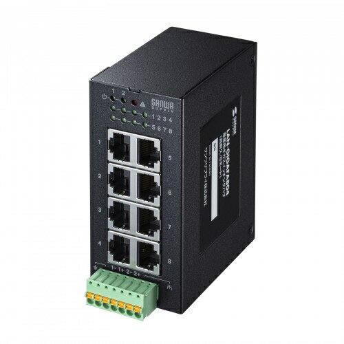 【送料無料】サンワサプライ LAN-GIGAFA804 産業用ギガスイッチングハブ（高耐久/ 8ポート）【在庫目安..