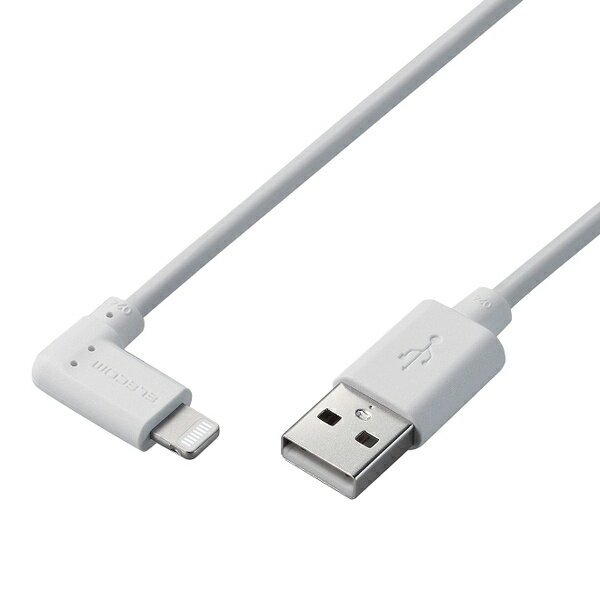 ELECOM MPA-UALL03WH Lightningケーブル/ L字コネクタ/ 抗菌/ 0.3m/ ホワイト【在庫目安:お取り寄せ】